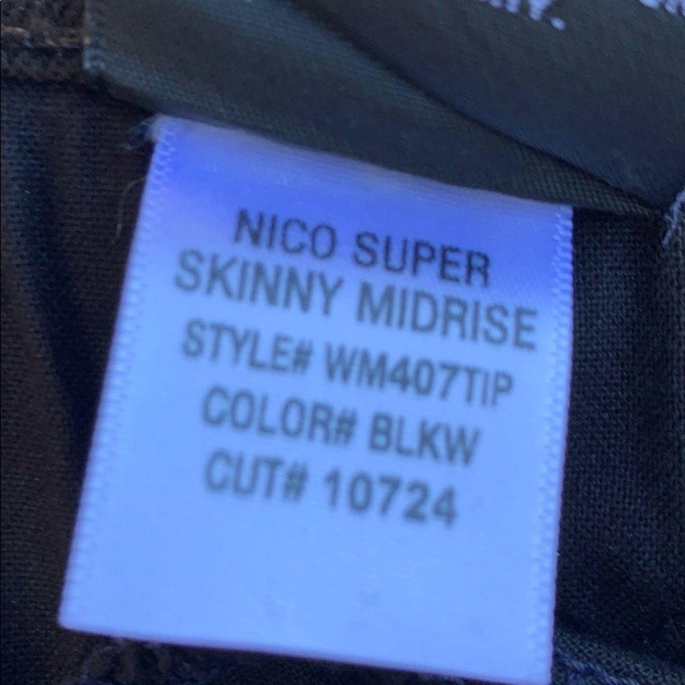 Hudson Nico Super Skinny Midrise Blk Wax Jeans 27 - Picture 9 of 10